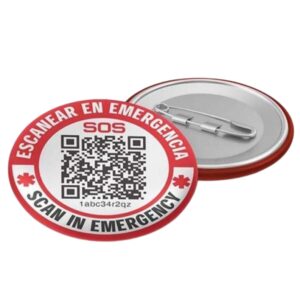 Identificador codylife badge placa con codigo qr para informaciòn medica en costa rica